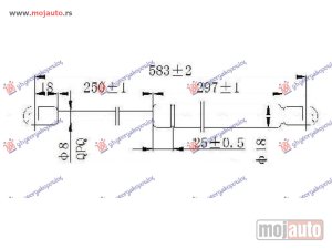 NOVI: delovi  AMORTIZER GEPEK VRATA (584L-460N) Skoda octavia 5 08-13 -dostupno