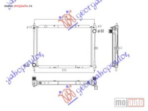 NOVI: delovi  HLADNJAK MOTORA 1.5 DIZEL (+AC) (49.4x41.5x2.3) UK (MAHLE BEHR PREMIUM LINE) Renault clio 06-09 -dostupno