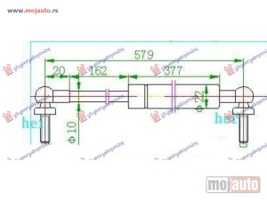 NOVI: delovi  AMORTIZER GEPEK VRATA -05 (L=D) (579L-690N) Desno Chrysler pt cruiser 01-10 -dostupno