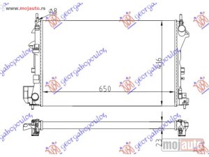 NOVI: delovi  HLADNJAK MOTORA 1.6/18I 16V (+/-AC) (65x40.5) Z16XE-Z18XE Opel vectra c 05-08 -dostupno