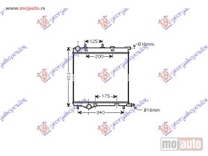 NOVI: delovi  HLADNJAK MOTORA 1.4/1.6cc (38x40) Peugeot 207 06-14 -dostupno