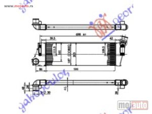 NOVI: delovi  HLADNJAK INTERKULERA 1.5-1.9 DCi (584x187x50) Renault megane sdn-h/b-l/b 02-05 -dostupno