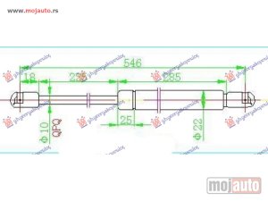 NOVI: delovi  AMORTIZER GEPEK VRATA KARAVAN (546L-510N) Renault megane sdn-h/b-l/b 02-05 -dostupno