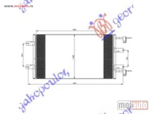 NOVI: delovi  HLADNJAK KLIME 2.5 DTi DIZEL (690x390x16) Opel vivaro 02-06 -dostupno