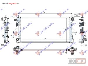 NOVI: delovi  HLADNJAK MOTORA 2.3 JTD (-AC) DIZEL (MAN) (780x380x26) (LEMLJEN SPOJ) Fiat ducato 06-14 -dostupno