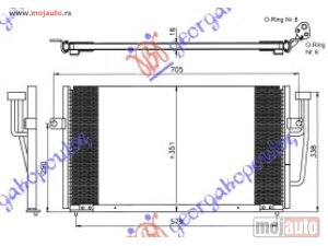 NOVI: delovi  HLADNJAK KLIME 1.9 TD (610x350x16) Mitsubishi carisma 96-05 -dostupno