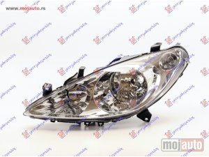 NOVI: delovi  FAR ELEKTRICNI BEZ MAGLENKE (TYC) Levo Peugeot 307 01-05 -dostupno