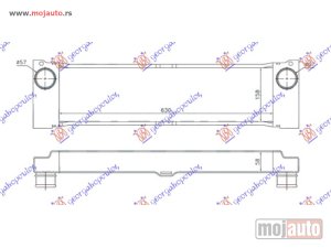 NOVI: delovi  HLADNJAK INTERKULERA 2.2-3.0 CDi (630x160x60) Mercedes vito (w639) & viano 04-10 -nedostupno