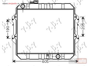 NOVI: delovi  HLADNJAK MOTORA 2.5 T.DIZEL (50x53x3.3) Toyota hi-lux 2wd/4wd 01-05 -dostupno