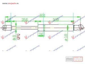 NOVI: delovi  AMORTIZER GEPEK VRATA 3 VRATA (603L-240N) Opel corsa d 06-15 -dostupno