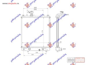 NOVI: delovi  HLADNJAK MOTORA 1.0/1.2 BENZIN (MAN) (375x380x34) (OTVOREN SISTEM) (MEHANICKI SPOJ) Opel agila 99-08 -dostupno