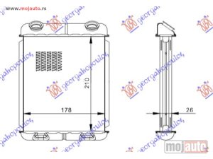 NOVI: delovi  GREJAC KABINE (210x178) (TIP DELPHI) Renault laguna 00-07 -dostupno