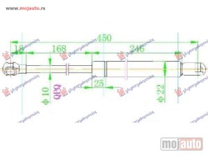NOVI: delovi  AMORTIZER GEPEK VRATA (450L-535N) Vw golf v 04-08 -dostupno