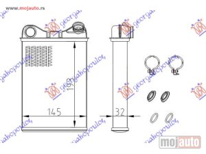 NOVI: delovi  GREJAC KABINE (193x145) (TIP VALEO) Fiat punto 99-03 -dostupno