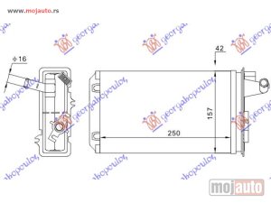 NOVI: delovi  GREJAC KABINE (246x157) (BEZ PREKIDACA) Fiat tempra 90-95 -dostupno