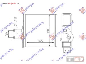 NOVI: delovi  GREJAC KABINE (165x194x42) (TIP MARELLI) Fiat punto 95-99 -dostupno