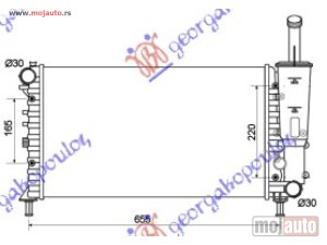 Glavna slika - HLADNJAK MOTORA 1.2 8V/16V 03- (58x31.7x18) (VALEO TIP) Fiat punto 03-11 -dostupno - MojAuto