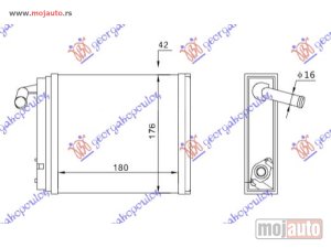 NOVI: delovi  GREJAC KABINE (180x176) (BEZ PREKIDACA) Fiat panda 86-03 -dostupno