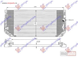 NOVI: delovi  HLADNJAK KLIME (680x320) JAPAN Toyota corolla (e 11) h/b-l/b 97-99 -dostupno