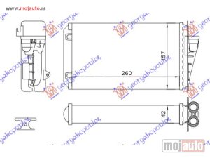 NOVI: delovi  GREJAC KABINE (260x158) Fiat multipla 98-04 -dostupno