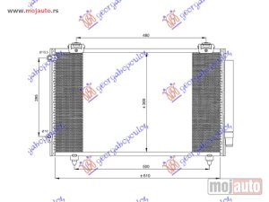 NOVI: delovi  HLADNJAK KLIME BENZIN/DIZEL (610x370x16) Toyota corolla verso 02-07 -dostupno