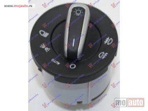 Glavna slika -  PREKIDAC ZA FAROVE HROM (SA MAGLENKAMA) (AUTO DNEVNO SVETLO) (10 PIN) Skoda octavia 5 08-13 -dostupno - MojAuto
