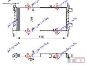 Glavna slika - HLADNJAK MOTORA 1.2CC (53x29) Opel kadett e 85-88 -dostupno - MojAuto