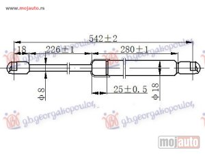 Glavna slika -  AMORTIZER HAUBE (543L-310N) Opel astra h 04-10 -dostupno - MojAuto