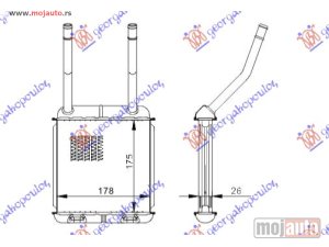 NOVI: delovi  GREJAC KABINE (175x178) Opel astra f 91-94 -dostupno