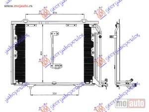 NOVI: delovi  HLADNJAK KLIME (552x406x25) Mercedes c class (w202) 93-99 -dostupno