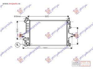 NOVI: delovi  HLADNJAK MOTORA (MAN) (+/-AC) (62x42.6) Volvo s60 00-10 -dostupno