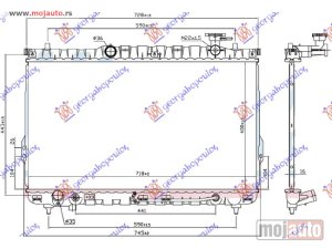 NOVI: delovi  HLADNJAK MOTORA 2.4 16V/2.7 V6 (+/-AC) A/T (72x40) Hyundai santa fe 00-05 -dostupno