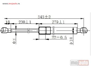NOVI: delovi  AMORTIZER GEPEK VRATA (544L-530N) Hyundai coupe 01-07 -dostupno