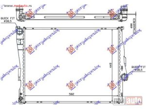 NOVI: delovi  HLADNJAK MOTORA BENZIN/DIZEL (MAN/AUTO) (580x450x32) (MEHANICKI SPOJ) Bmw series 3 (e46) compact 01-05 -dostupno