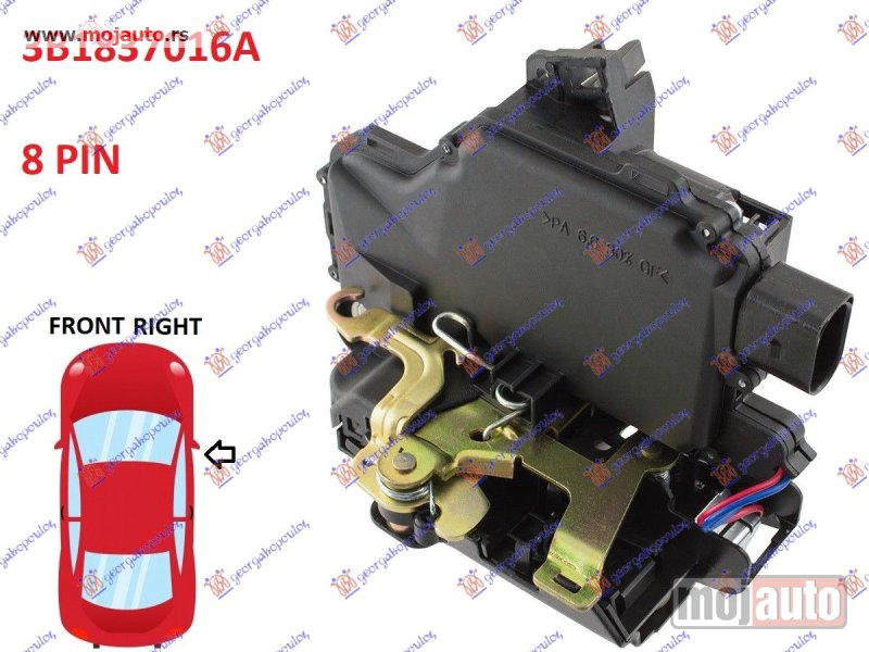 Glavna slika -  BRAVA PREDNJIH VRATA ELEKTRICNA (8pins) Desno Seat arosa 00-04 -dostupno - MojAuto