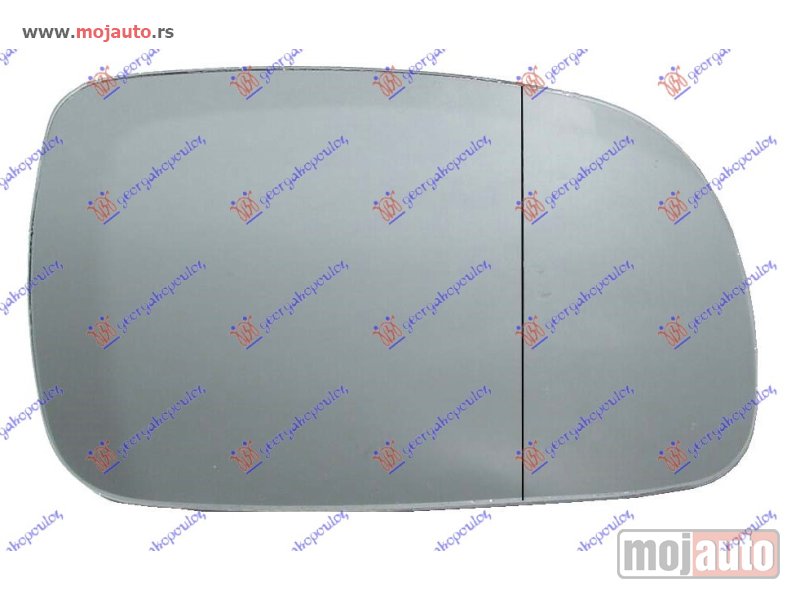 Glavna slika -  STAKLO RETROVIZORA SA GREJACEM PLAVO (KRATKO) (KONVEKSNO) Desno Seat arosa 97-00 -dostupno - MojAuto