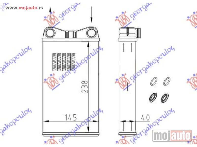 Glavna slika -  GREJAC KABINE (238x145) Seat exeo 09-13 -nedostupno - MojAuto