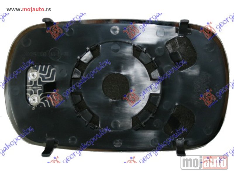 Glavna slika -  STAKLO RETROVIZORA SA GREJACEM (L=D) (KONVEKSNO) Fiat doblo 01-05 -dostupno - MojAuto