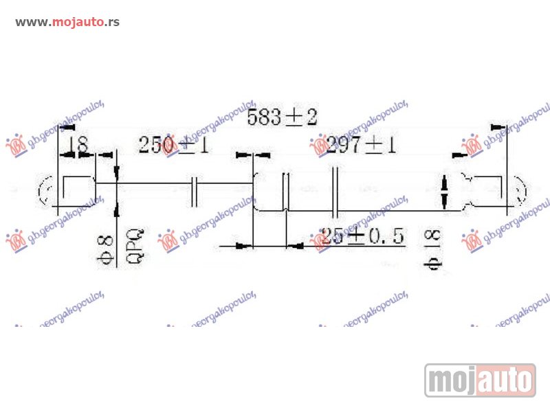 Glavna slika -  AMORTIZER GEPEK VRATA (584L-460N) Skoda octavia 5 04-08 -dostupno - MojAuto