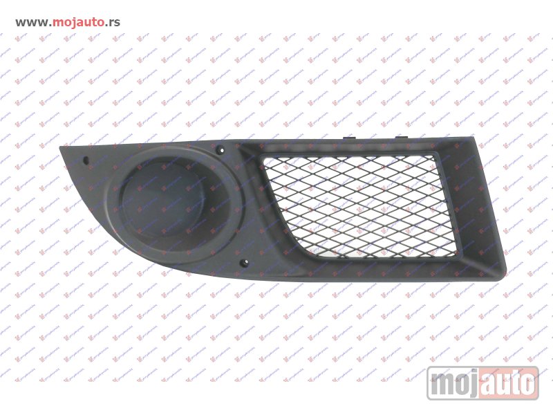 Glavna slika -  RESETKA PREDNJEG BRANIKA (BEZ MAGLENKE) Levo Fiat doblo 05-09 -dostupno - MojAuto