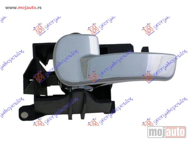 Glavna slika -  KVAKA PREDNJIH/ZADNJIH VRATA UNUTRASNJA HROM (BEZ BRAVE) Levo Nissan p/u (d40) navara 2wd-4wd 05-10 -nedostupno - MojAuto