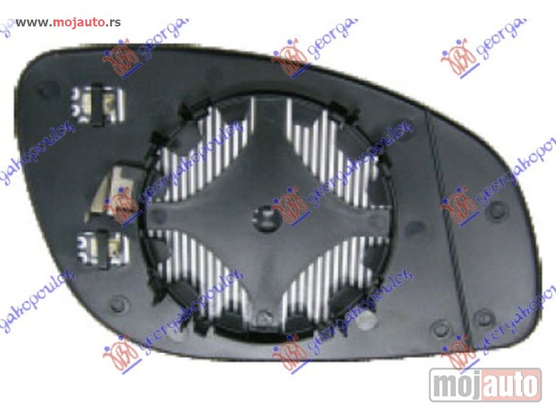 Glavna slika -  STAKLO RETROVIZORA SA GREJACEM (ASFERICNO) Levo Opel signum 03-06 -dostupno - MojAuto