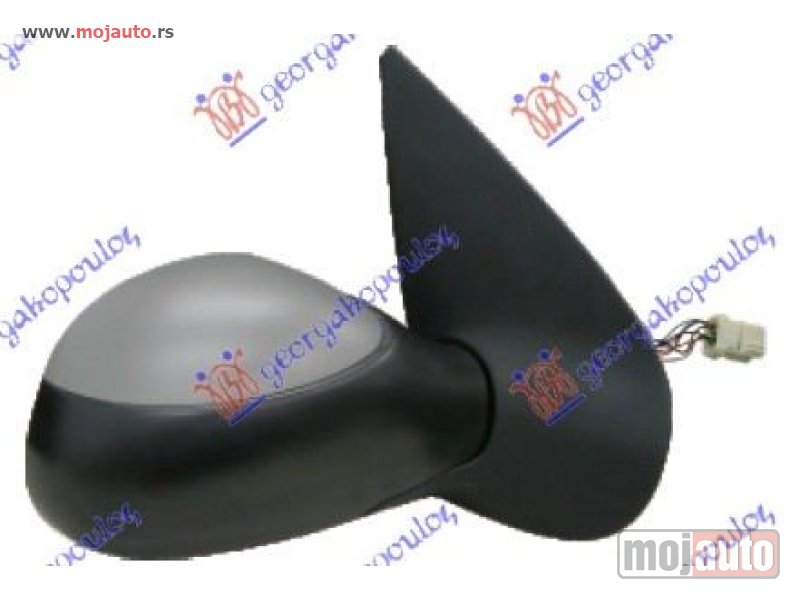 Glavna slika -  RETROVIZOR ELEKTRICNI SA GREJACEM PM (SENZOR) -03 (KONVEKSNO STAKLO) Desno Peugeot 206 98-09 -dostupno - MojAuto