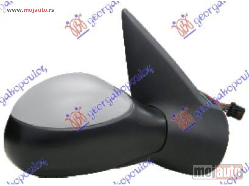 Glavna slika -  RETROVIZOR ELEKTRICNI SA GREJACEM PM (CABRIO) -03 (KONVEKSNO STAKLO) Desno Peugeot 206 98-09 -dostupno - MojAuto