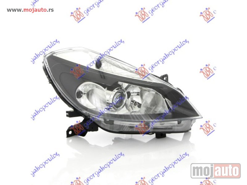Glavna slika -  FAR ELEKTRICNI CRNI SA MAGLENKOM (SA REGULATOROM) (H1/H7/H7) (DEPO) Desno Renault clio 06-09 -dostupno - MojAuto