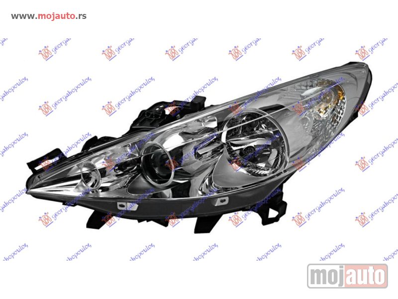 Glavna slika -  FAR SA PROJEKTOROM ZATAMNJEN (H7/H7/H1) (VALEO) Levo Peugeot 207 06-14 -dostupno - MojAuto