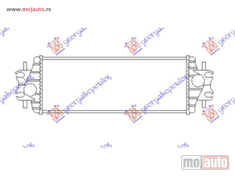 Glavna slika -  HLADNJAK INTERKULERA 1.9 DTi DIZEL (540x175x40) Opel vivaro 02-06 -dostupno - MojAuto