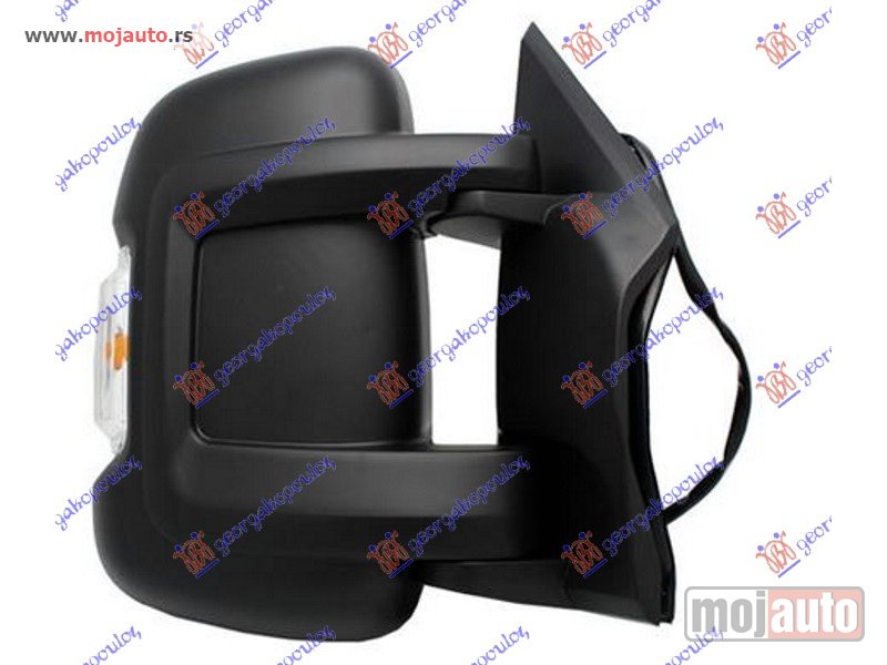 Glavna slika -  RETROVIZOR ELEKTRICNI SA GREJACEM KRATKI (MIGAVAC) (CIP RADIO ANTENE) (POZICIONO SVETLO 16W) (KONVEKSNO STAKLO) Desno Citroen jumper 14- -dostupno - MojAuto