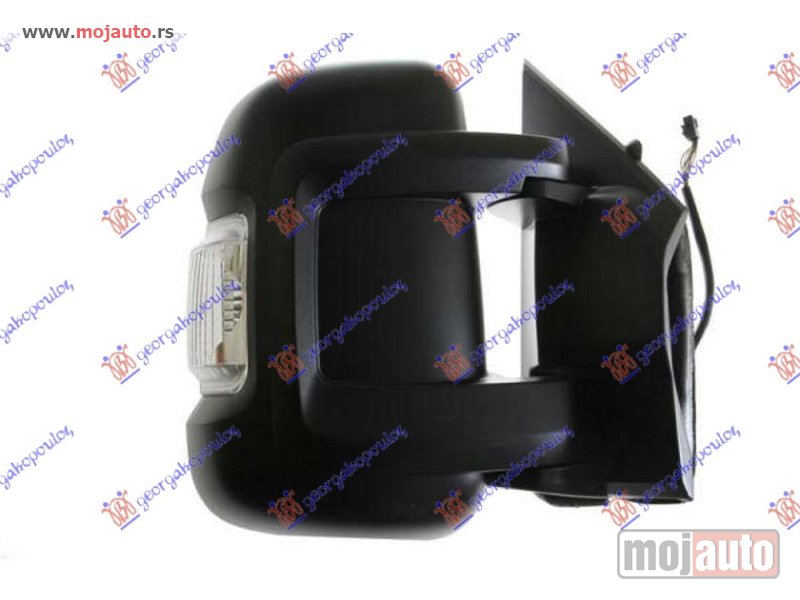 Glavna slika -  RETROVIZOR ELEKTRICNI SA GREJACEM KRATKI (MIGAVAC) (A KVALITET) (KONVEKSNO STAKLO) Desno Citroen jumper 14- -dostupno - MojAuto