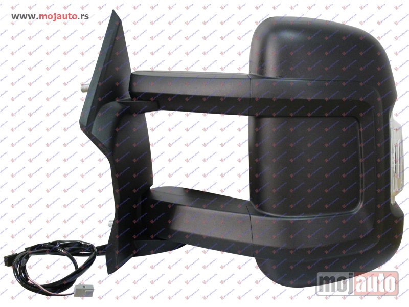 Glavna slika -  RETROVIZOR ELEKTRICNI SA GREJACEM DUGI (MIGAVAC) (A KVALITET) (KONVEKSNO STAKLO) Levo Citroen jumper 14- -dostupno - MojAuto